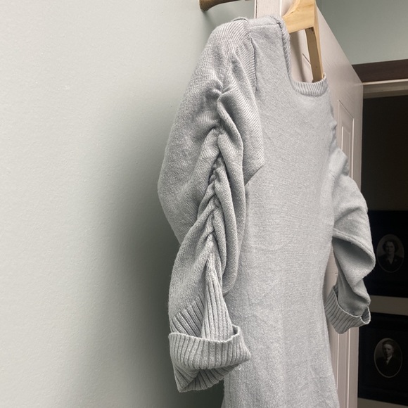 👗🎀👗DEREK STONE SOFT GREY “nothing could be cuter!” SWEATER DRESS SIZE SMALL - Picture 7 of 12